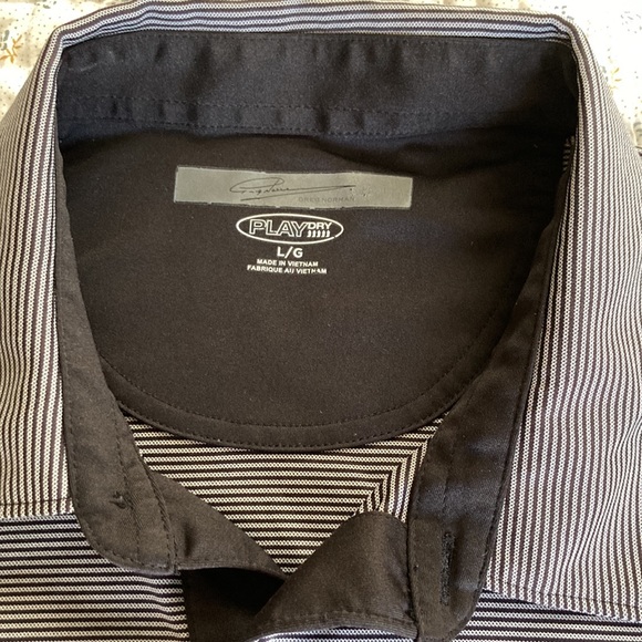 Men’s Greg Norman - Play Dry - Short Sleeve - Polo Shirt - Large - Black & White - Picture 2 of 8